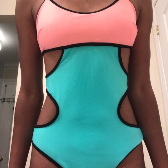 Neon bathing suit, never worn! - Picture 2 of 2